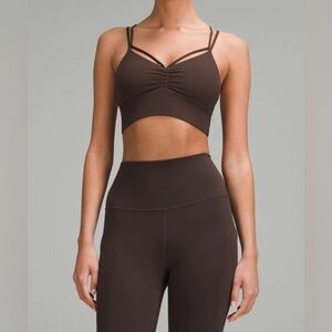 Lululemon Nulu Strappy V-Neck Yoga Bra - Expresso